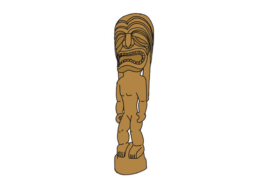 Hawaiian tiki statue