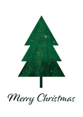 Christbaumillustration mit Weihnachtsgru&szlig; 