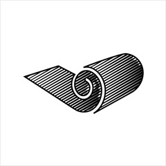 Roll Icon, Mat, Rug, Carpet Or Paper Roll Icon Of Anything,