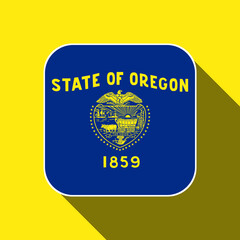 Oregon state flag. Vector illustration.