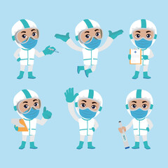 Doctor wearing protective suite to fight coronavirus