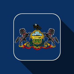Pennsylvania state flag. Vector illustration.