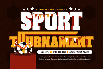 Football tournament sport event background design template simple and elegant design