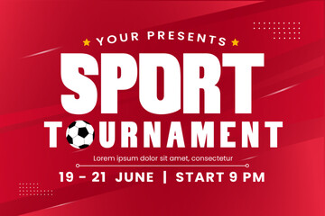 Football tournament sport event background design template simple and elegant design