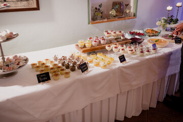 Dessert auf einer Hochzeit