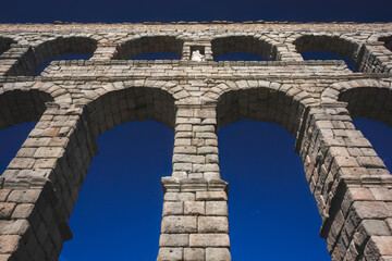 Fototapeta na wymiar View to the Aqueduct of Segovia