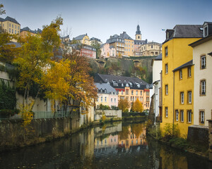 Fototapeta na wymiar Luxembourg, also known as Luxembourg City, is the capital city of the Grand Duchy of Luxembourg and the country's most populous commune.