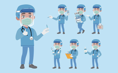 Doctor wearing protective suite to fight coronavirus