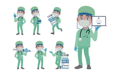 Doctor wearing protective suite to fight coronavirus