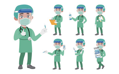 Doctor wearing protective suite to fight coronavirus