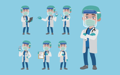 Doctor wearing protective suite to fight coronavirus