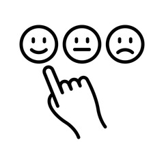 Fototapeta premium Customer service and user experience concept. Satisfaction rating.