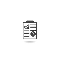Business Report icon with shadow
