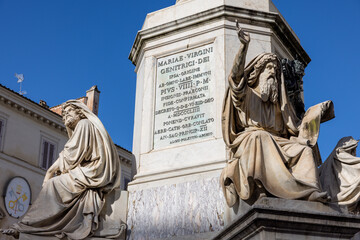 Column of the Immaculate Conception, Spanish Steps, Rome, Italy