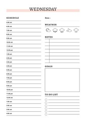 Wednesday Planner
