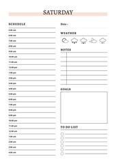 Saturday Planner