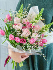 nice bouquet in the hands