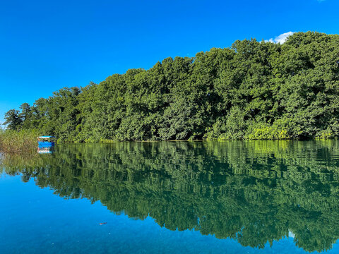 Spring water, Saint Naum on North Macedonia