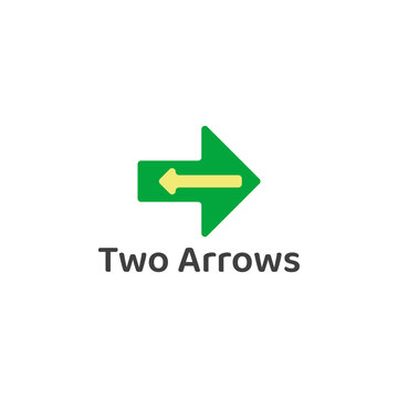 Logo Of Two Large And Small Arrows Facing Both Directions.