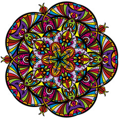 Art, Coloring pictures, circular images, coloring.
