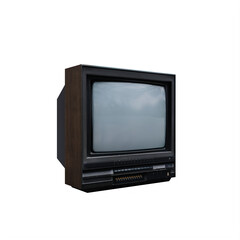 vintage tv set isolated