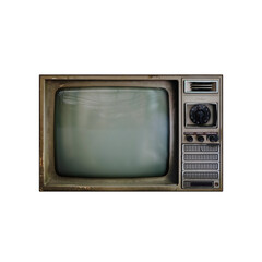 vintage tv set isolated