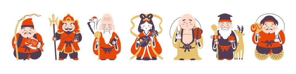 七福神セット　シンプルカラー