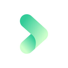 Arrow logo template. Vector abstract material design, flat style