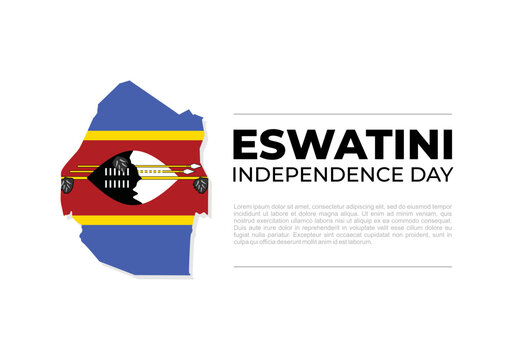 Eswatini independence day background celebrated on september 6 isolated on white background. - Powered by Adobe