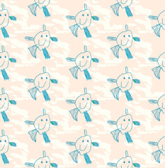 4 year old kid artwork pattern  character abstract happy Robot