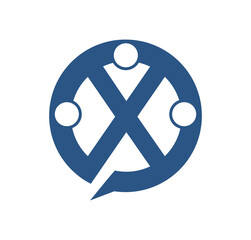 Bubble Chat People Vector Icon