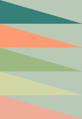Colourful abstract green illustration. Triangles poster