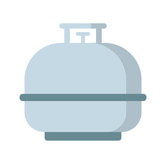 Flat design propane gas cylinder icon. Gas fuel for domestic use. Vector.