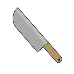 Cooking knife icon. Fruit knife. Vector.