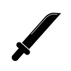 Small knife silhouette icon. Weapon icon. Vector.
