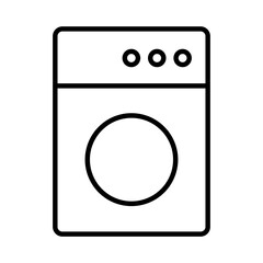 Washing machine symbol. Appliance. Cleaning. Vector.