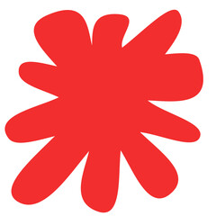 An abstract transparent splatter shape design element.