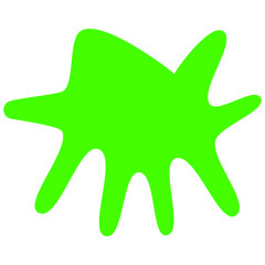 An abstract transparent splatter shape design element.