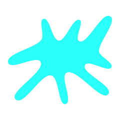 An abstract transparent splatter shape design element.