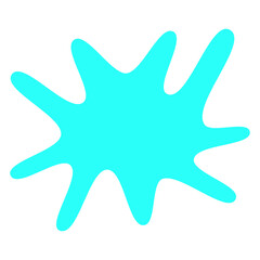 An abstract transparent splatter shape design element.