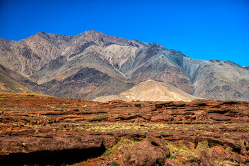 Colorful landscape of the High Atlas Mountains, Morocco.