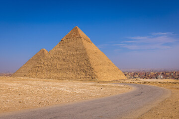 View to great Egypt pyramides