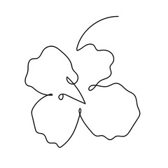 abstract flower single line hand drawn element