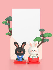 2023년 계묘년 새해 설날 토끼 그래픽 © okd88