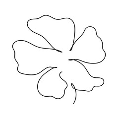 abstract flower single line hand drawn element