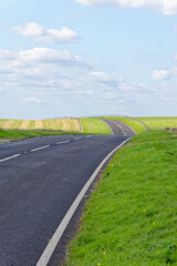 Road across the South Downs at Beachy Head - East Sussex - United Kingdom