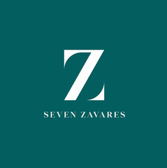 alphabet letter z logo or number 7 icon and combination 7z icon or z7 logo