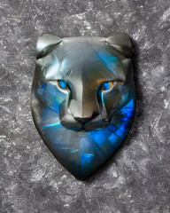 Ai Digital Illustration Labradorite Puma Badge