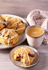 Double chocolate cookies served