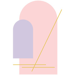 Pink Purple Abstract Geometric Shapes